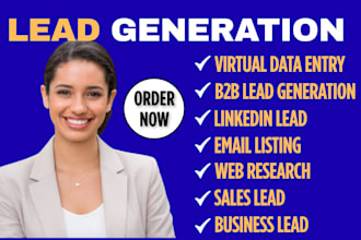 do b2b lead, email list building, lead generation, linkedin lead for your niche