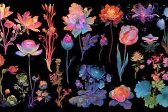 do a custom botanical fruits illustration
