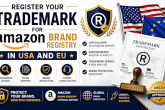 register your trademark for amazon brand registry in USA and eu