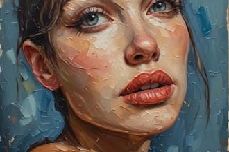 paint real oil painting on art oil portrait painting