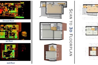 create as built cad floor plans and elevations from point cloud scans