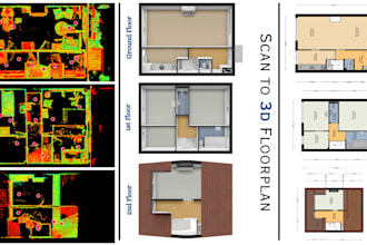 create as built cad floor plans and elevations from point cloud scans