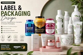 do skin care label, supplement label, cosmetic packaging, amazon package, mailer