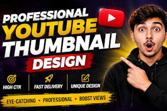design professional eye catching youtube thumbnails