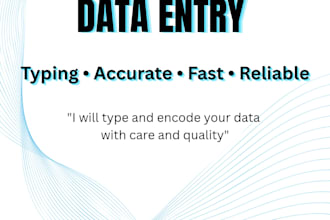 do accurate data entry and typing work