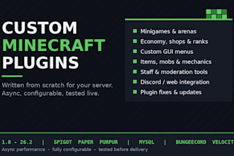 create a professional custom minecraft plugin