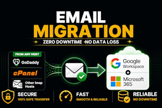 migrate your email to google workspace, micosoft 365, outlook without downtime