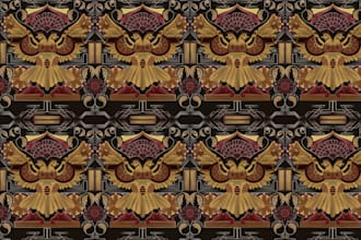 create seamless surface patterns for fabric and wallpaper