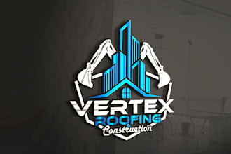 design a modern roofing or construction logo
