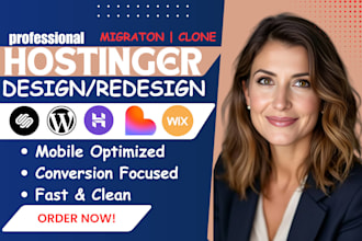 design, redesign, fix, migrate hostinger wordpress website with elementor SEO