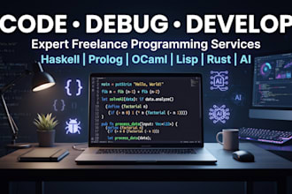 code, debug and develop in haskell, prolog, ocaml, lisp, rust, ai and more