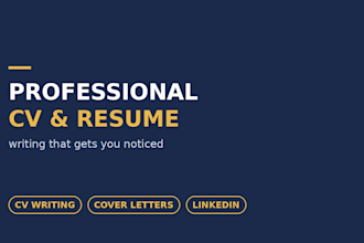 write a professional CV or resume that gets you noticed