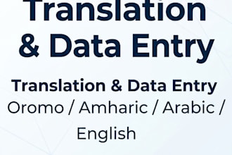 do professional arabic ,  amharic, and oromo translation