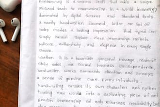 beautifully handwrite your letters, assignments, notes in english and bangla