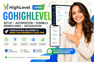 setup gohighlevel CRM, sales funnels and automation