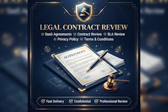 review contracts, saas agreements, privacy policy, sla and legal documents