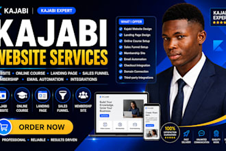 kajabi website design, kajabi sales funnel, kajabi website online course,podia