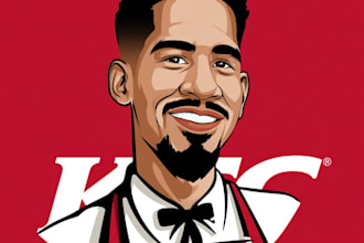 design your face like kfc logo or cartoon caricature avatar