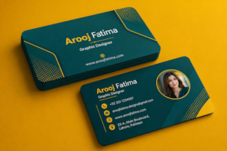 design a professional modern business card with printready files