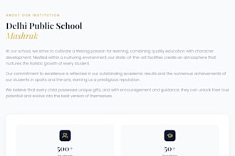 develop a full school management system and custom webiste