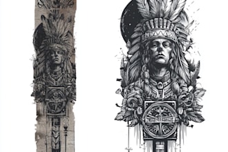 create custom minimalist, blackwork, or traditional tattoos