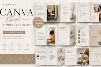 design editable canva ebook canva workbook design ebook cover design lead magnet