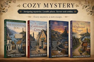 design cozy mystery book cover for KDP