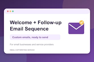 write a welcome and follow up email sequence