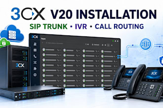 install and configure your 3cx v20 voip phone system