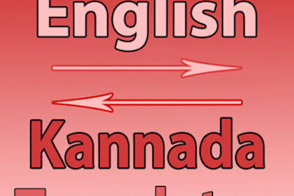 professionally translate english to kannada and vice versa