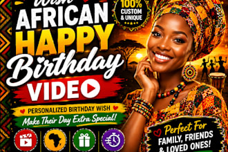 african happy birthday video or happy birthday video