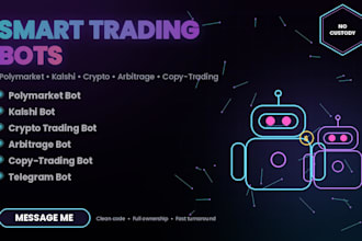 create and fix polymarket bot, kashi, crypto trading bot