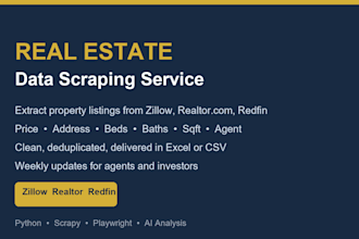 build real estate scraper to extract property data to excel