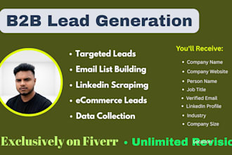 targeted b2b lead generation, email list building and ecommerce leads
