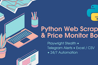 build a custom python web scraper or price monitor bot