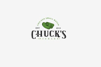 design unique chicago based pickle company logo