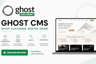 do ghost cms website, setup ghost blog, ghost newsletter, customize ghost theme