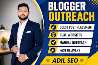 do manual blogger outreach and guest post placement on real websites