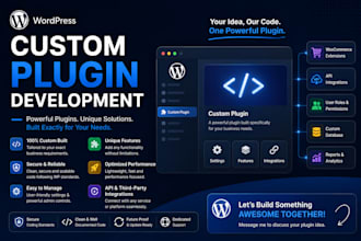 develop a custom wordpress plugin in PHP