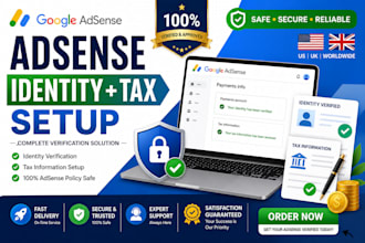 do google adsense identity verification tax to