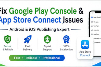 fix google play console and app store connect issues
