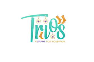 design unique earring sock business logo