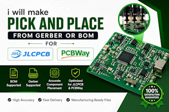 make pick and place from gerber or bom for jicpcb and pcbway