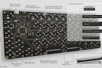 design custom mechanical keyboard pcbs, firmware and enclosures