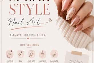 create aesthetic nail salon branding