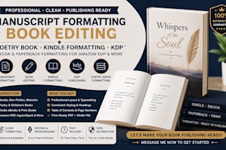 manuscript formatting book manuscript editing poetry book kindle formatting kdp