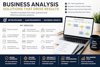 be your expert business analyst for any project