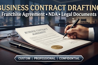 draft franchise agreements, enforceable business contracts and legal documents