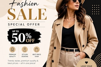 design modern canva social media posts for fashion brands