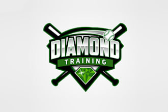 design monogram custom baseball player logo